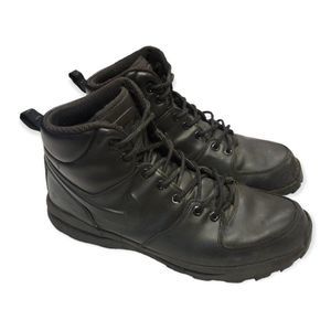 Nike Manoa Mens 11 Black Leather Mid Top Hiking Shoes
